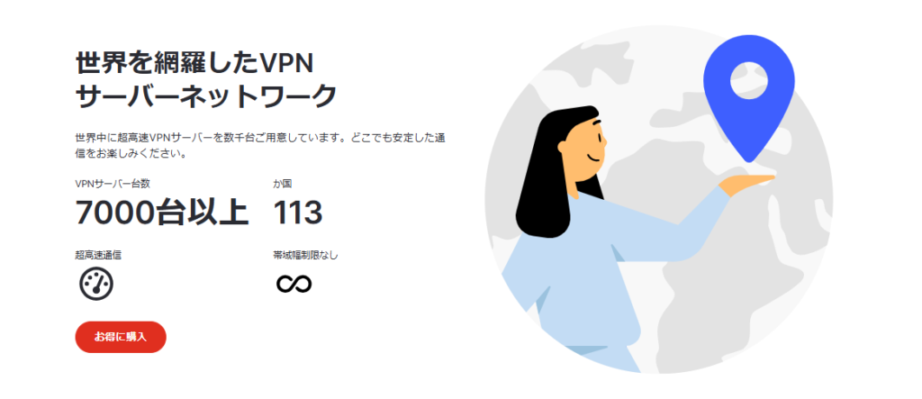 Nord VPN サーバー設置国