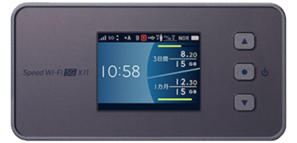 「Speed Wi-Fi 5G X11」
