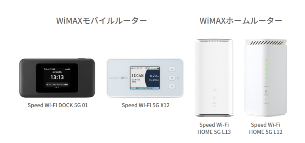 WiMAX端末の一覧（2）