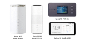 「Speed Wi-Fi 5G X11」「Galaxy 5G Mobile Wi-Fi」「HOME 5G L12」＆「HOME 5G L11」