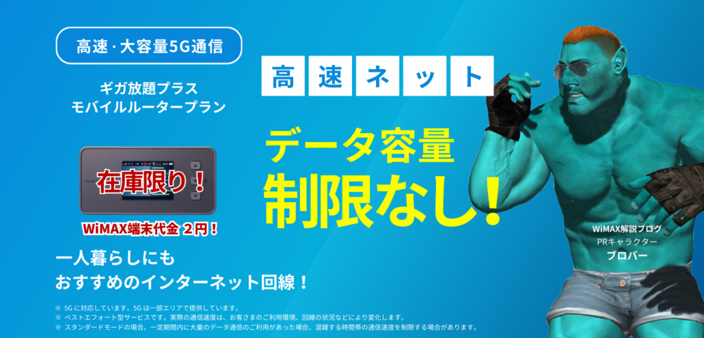 ギガ放題プラス モバイルルータープラン（Speed Wi-Fi 5G X11）