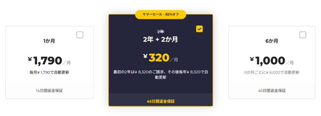 CyberGhost VPN ご利用料金