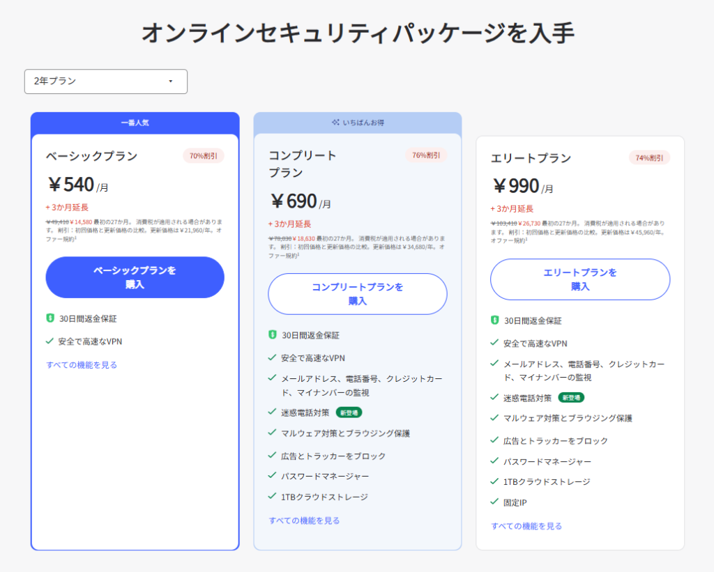 Nord VPN ご利用料金