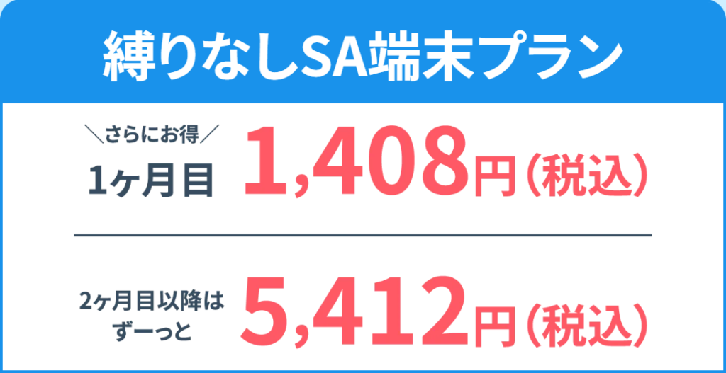 カシモWiMAX（+5G ギガ放題プラス 縛りなしSA端末プラン）料金